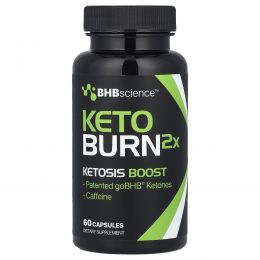 Real Ketones, BHBscience ™, Keto Burn2X, 60 капсул