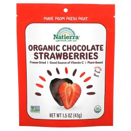 Natierra, Organic Freeze-Dried, Chocolate Strawberry Slices, 1.5 oz (43 g)