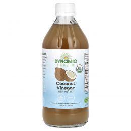 Dynamic Health  Laboratories, Organic Coconut Vinegar with Mother, 100% Raw Vinegar, 16 fl oz (473 ml)