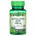 Nature's Truth, Vitamins, альфа-липоевая кислота, 300 мг, 60 капсул с быстрым высвобождением