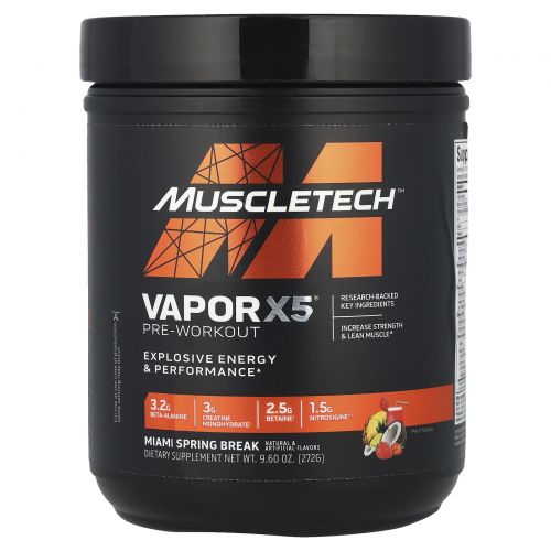 Muscletech, Vapor X5, Next Gen, Pre-Workout, Hawaiian Hurricane, 9.60 oz (272 g)