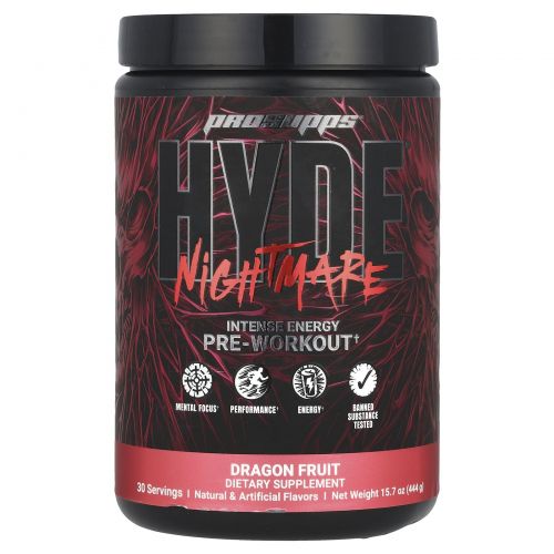 ProSupps, HYDE® Nightmare, интенсивная энергия перед тренировкой, плод дракона, 444 г (15,7 унции)