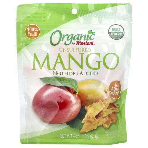 Mariani Dried Fruit, Organic, Unsulfured Mango, 4 oz (113 g)