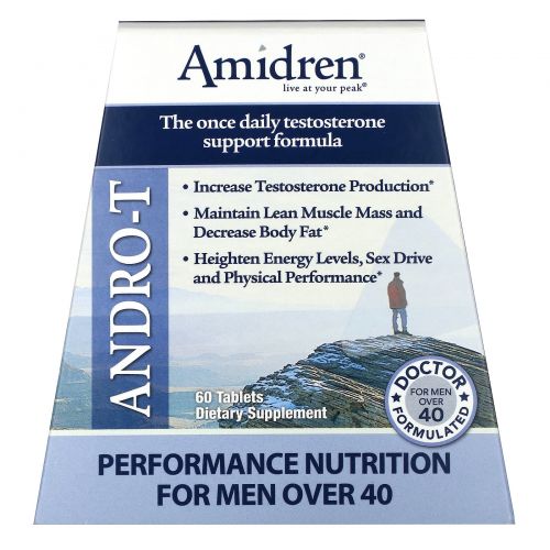 MHP, Amidren, Andro-T, для мужчин старше 40 лет, 60 таблеток