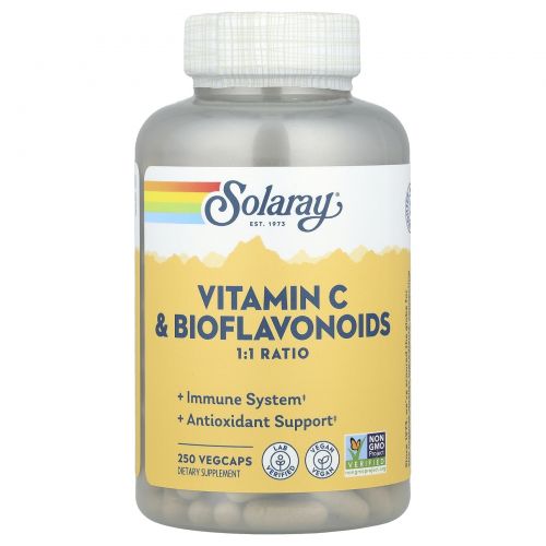 Solaray, Vitamin C Bioflavonoids, 1:1 Ratio, 250 VegCaps