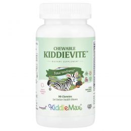 Maxi Health, KiddieMax®, жевательная резинка Kiddievite ™, натуральная жевательная резинка, 90 жевательных таблеток