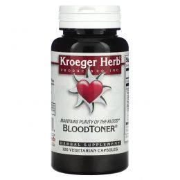 Kroeger Herb Co, Тоник для крови, 100 вегетарианских капсул