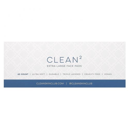 Clean Skin Club, Clean2, прокладки для лица, очень большие, 60 шт.