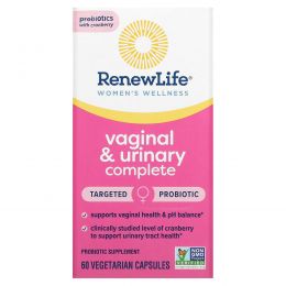 Renew Life, Women's Wellness, Vaginal & Urinary Complete, 60 Vegetarian Capsules