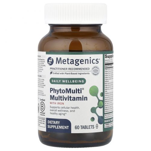 Metagenics, PhytoMulti®, мультивитамины с железом, 60 таблеток