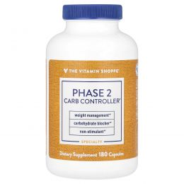 The Vitamin Shoppe, Phase 2 Carb Controller®, 1000 мг, 180 капсул (500 мг на капсулу)