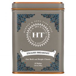 Harney & Sons, Английский завтрак, 20 чайных пакетиков, 1.4 унций (40 г)