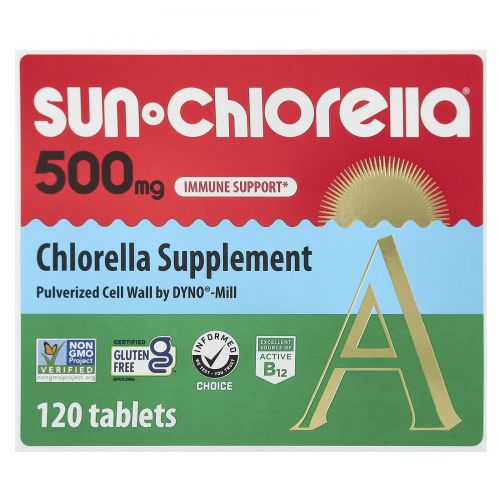 Sun Chlorella, А, 500 мг, 120 таблеток