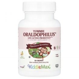 Maxi Health, KiddieMax® Yummie Oraldophilus ™, натуральные тропические фрукты, 50 жевательных таблеток