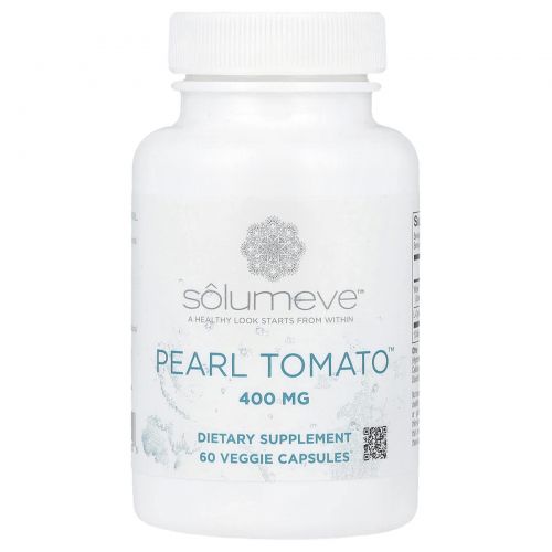 Solumeve, Pearl Tomato, добавка для здоровья кожи, 400 мг, 60 растительных капсул
