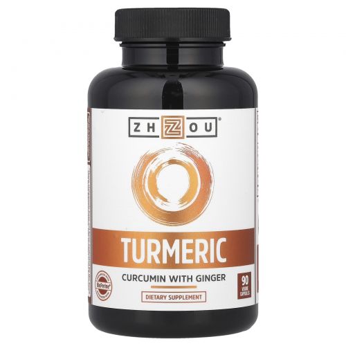 Zhou Nutrition, Turmeric Curcumin with Ginger, 90 Veggie Capsules