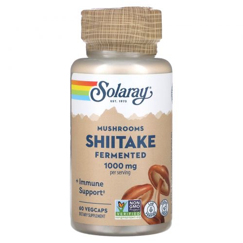 Solaray, Organically Grown Fermented Shiitake, 60 Veggie Caps